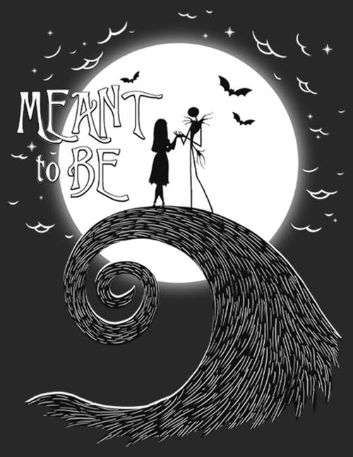 The Nightmare Before Christmas Halloween Jack Skellington Sally Meant To Be  Graphic T-shirt In Black