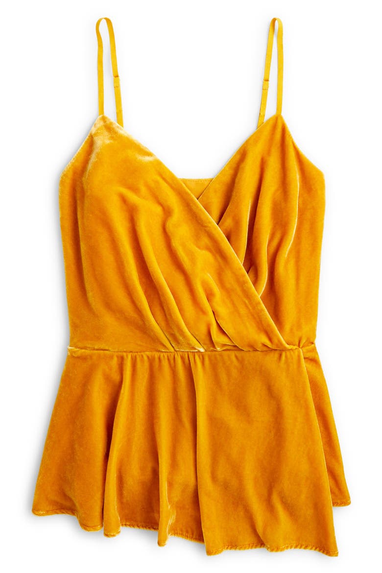 Hudson Drapey Velvet Top, Alternate, color, BRONZED OCHRE