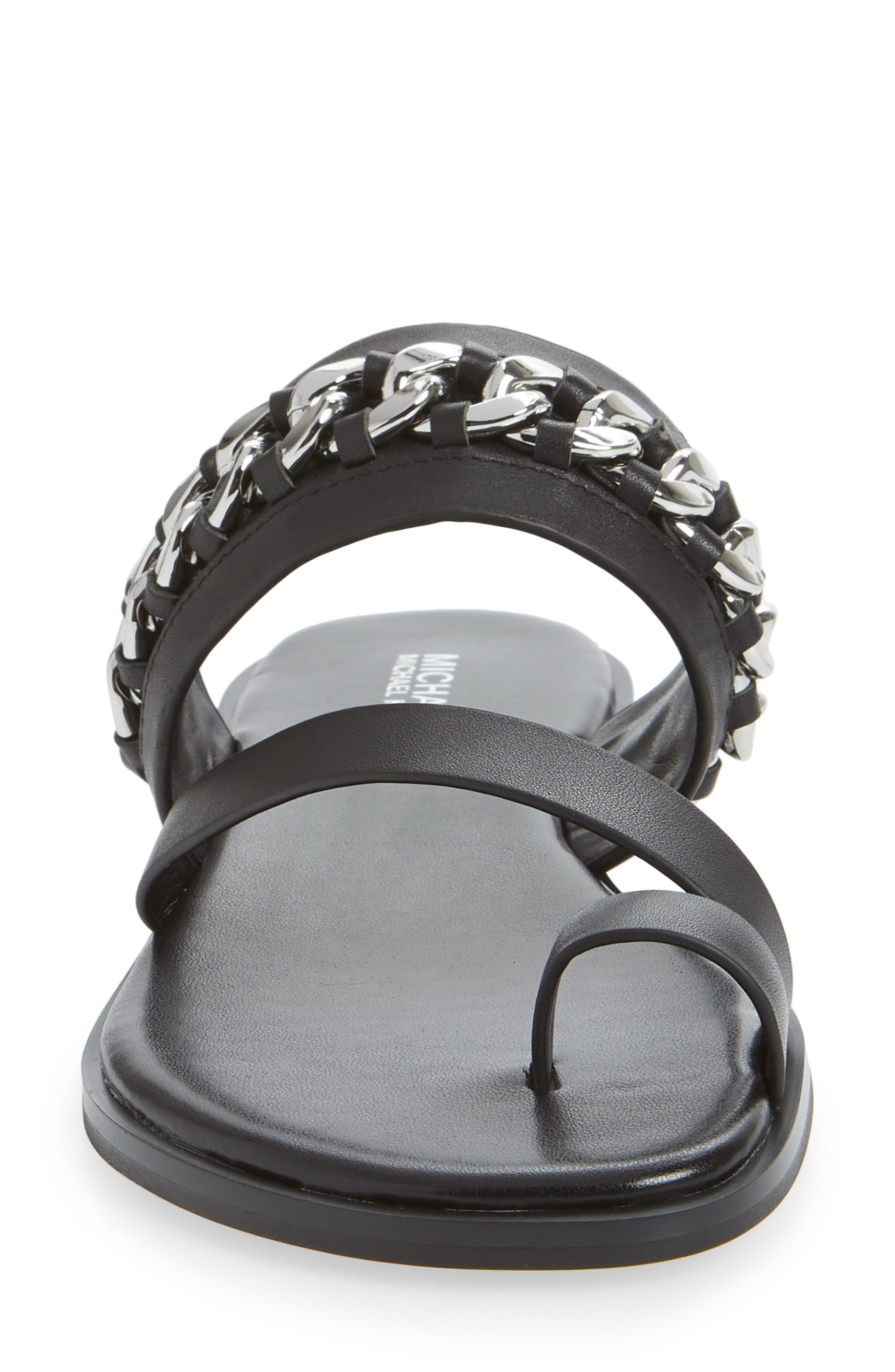 MICHAEL Michael Kors Bergen Curb Chain Slide Sandal, Alternate, color, 