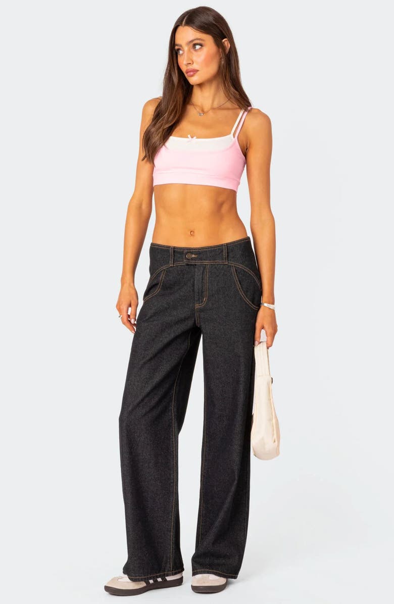 EDIKTED Gracie Layered Crop Camisole, Alternate, color, Light-Pink