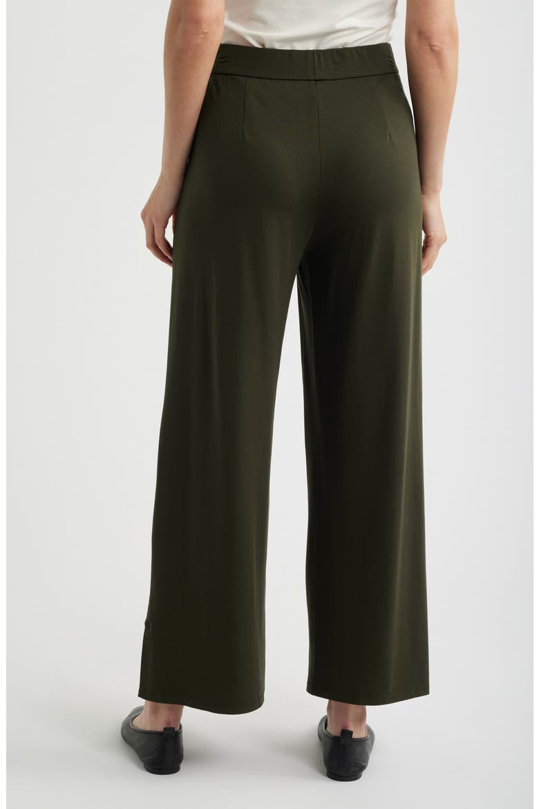 Side Slit Wide Leg Ankle Pants, Alternate, color, WOODLAND