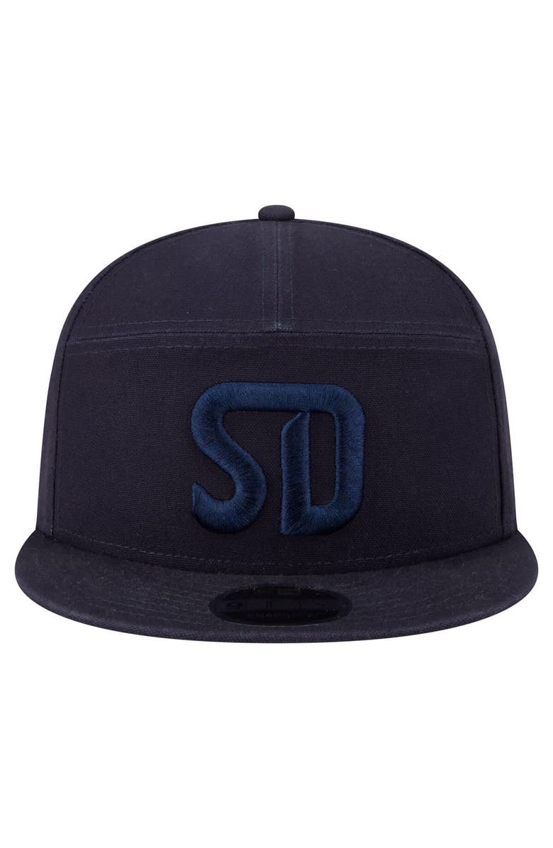 New Era Men's New Era  Black San Diego FC Canvas 9FIFTY Snapback Hat, Alternate, color, 