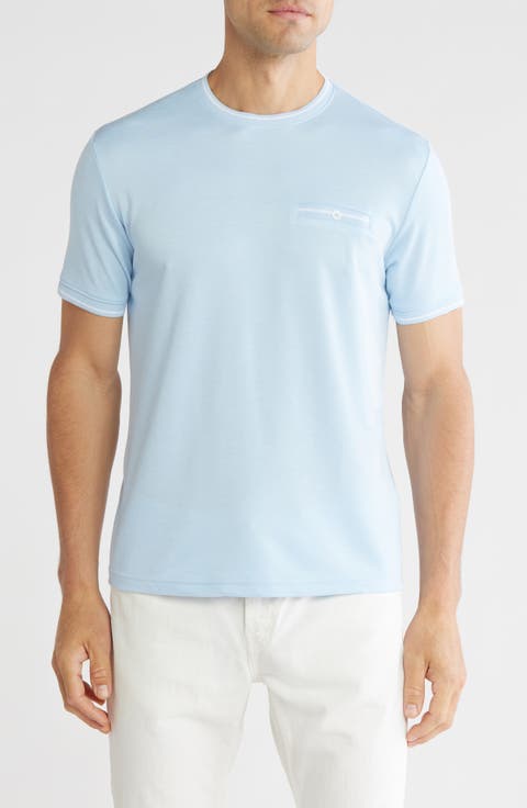 Dressy Textured Crewneck T-Shirt