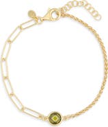 MESHMERISE Crystal Station Mix Chain Bracelet