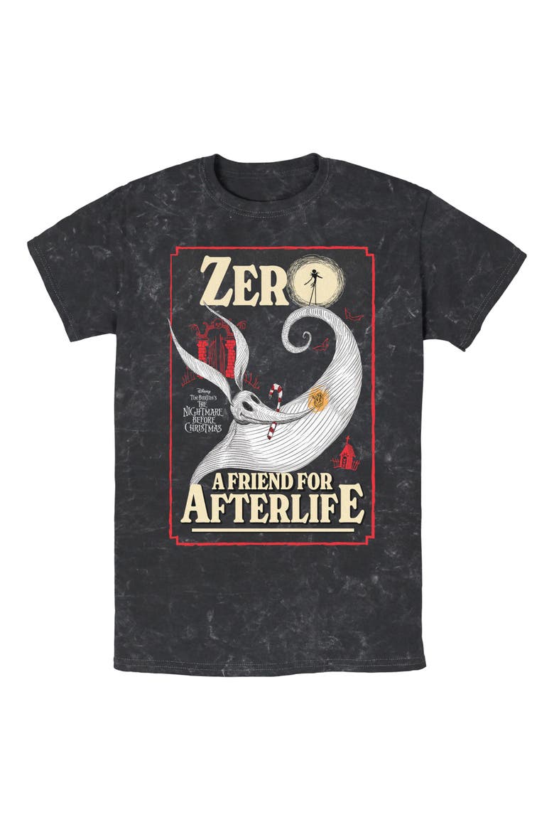 Mens The Nightmare Before Christmas A Friend For Life Zero Poster T Shirt, Main, color, Black