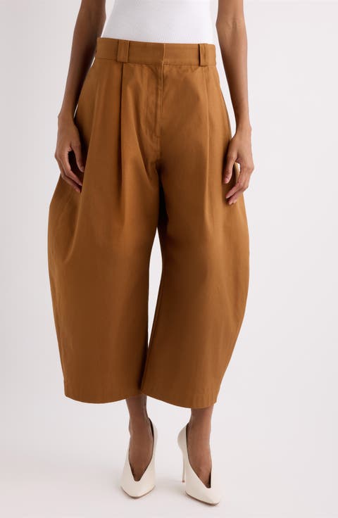 Pleated Long Bermuda Pants