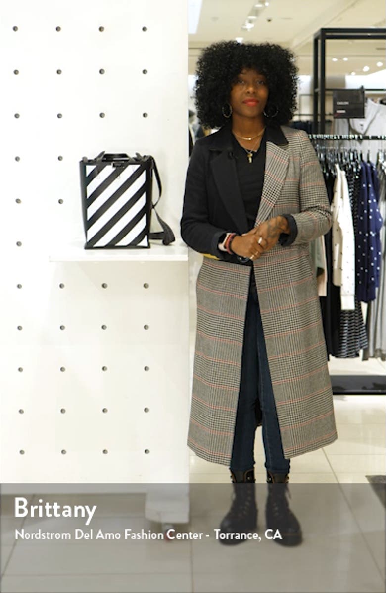 Diagonal Stripe Leather Tote, sales video thumbnail