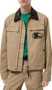 Burberry Leather Collar Cotton Workwear Jacket
