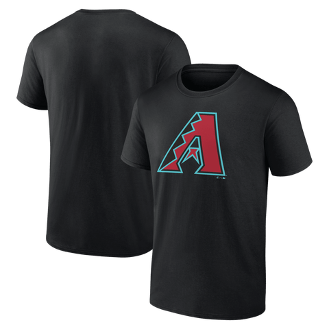 Men's Logo Athletic Black Arizona Diamondbacks Official Logo T-Shirt