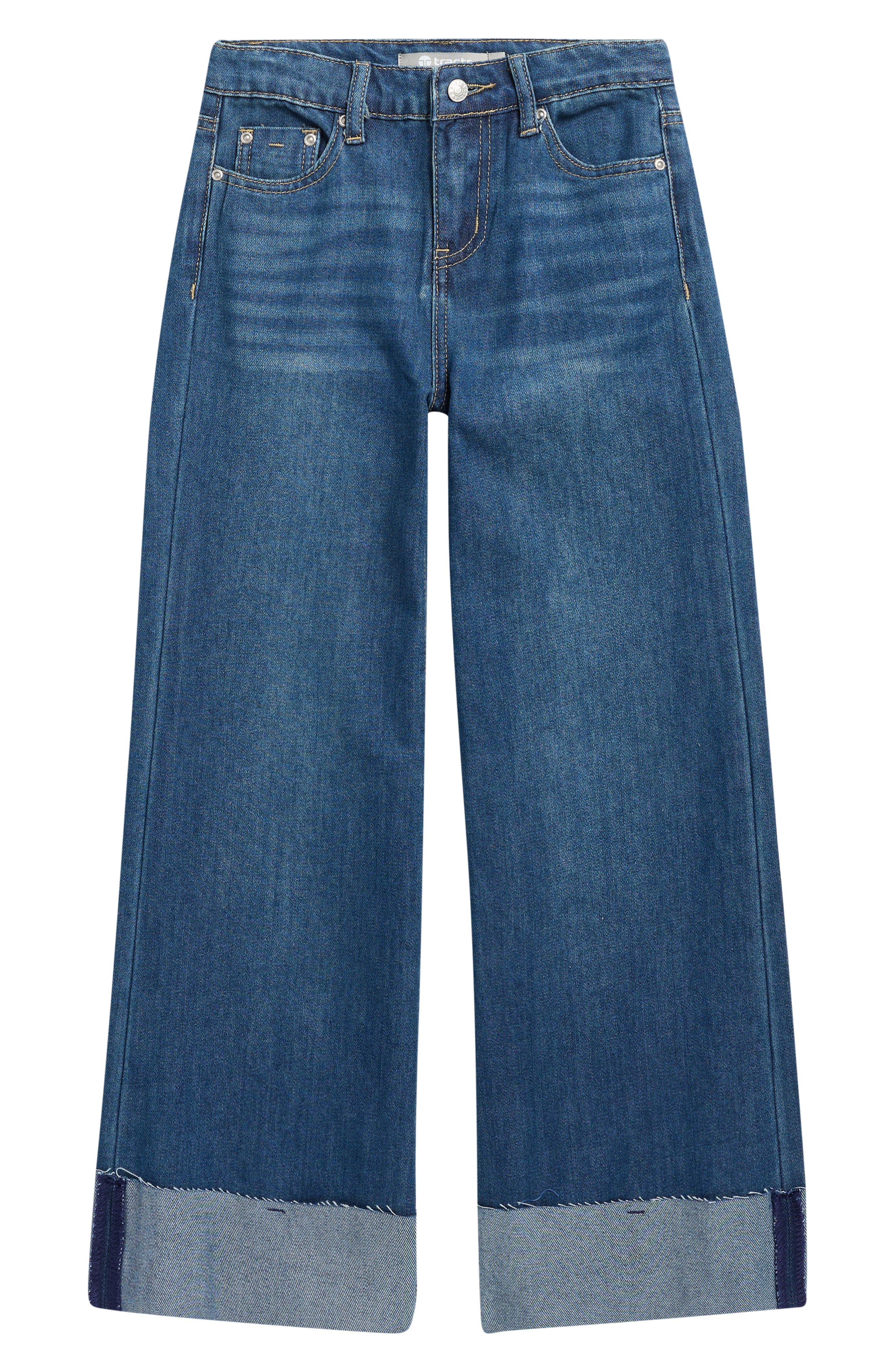 Kids' Cuffed Wide Leg Jeans