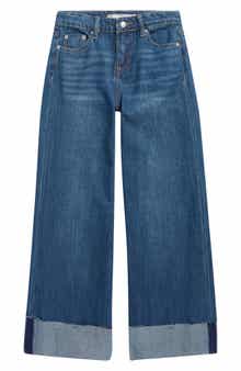 Kids' Cuffed Wide Leg Jeans