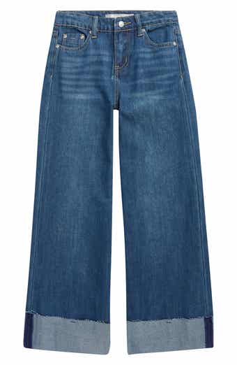 Kids' Cuffed Wide Leg Jeans