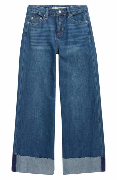 Kids' Cuffed Wide Leg Jeans