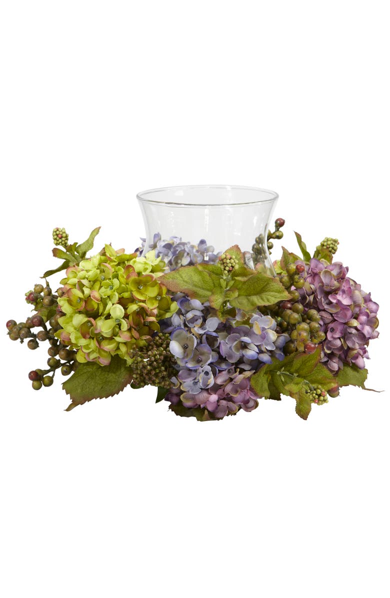 NEARLY NATURAL Mixed Hydrangea Candelabrum Artificial Arrangement, Main, color, Mixed