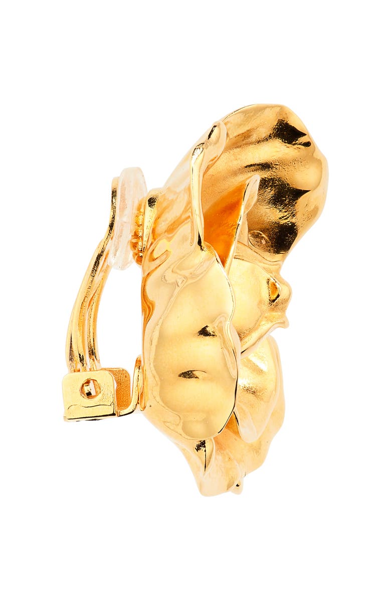 Oscar de la Renta Gardenia Clip-On Earrings, Alternate, color, 