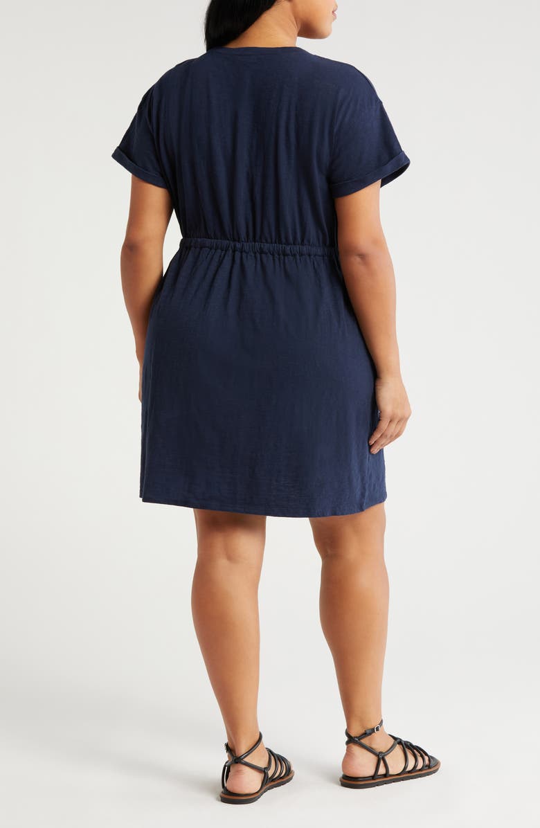 Caslon® Drawstring Waist Organic Cotton TShirt Dress Nordstromrack