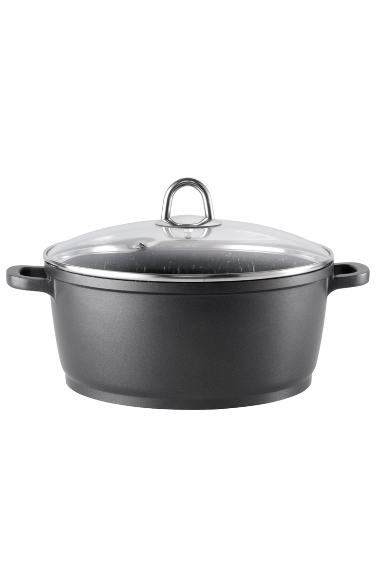 Cuisine::pro<sup>®</sup> GRANITE Casserole with Lid 4.5qt, Main, color, Black