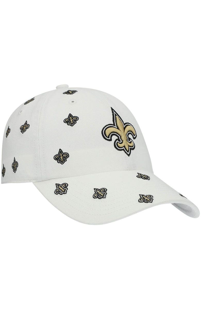 '47 Women's '47 White New Orleans Saints Confetti Clean Up Adjustable Hat, Alternate, color,