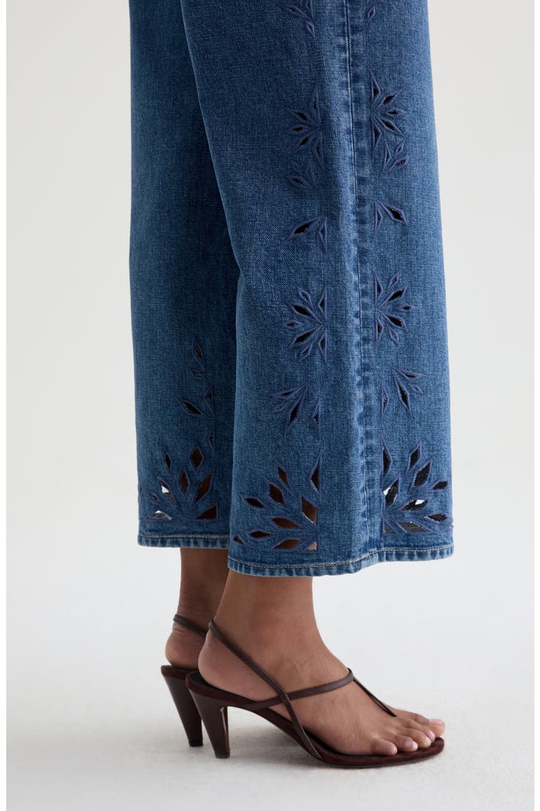Saige Wide Leg Crop Jeans, Alternate, color, MALBEC