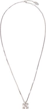 Off-White Lab Grown Diamond Pavé Arrow Pendant Necklace