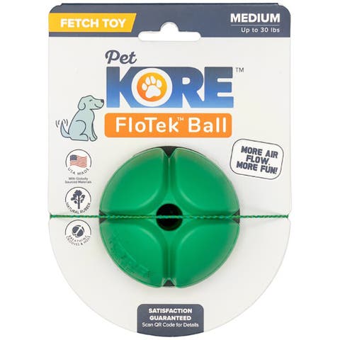 FloTex Ball, Medium, 2.5 Inch, Green, Dog Toy