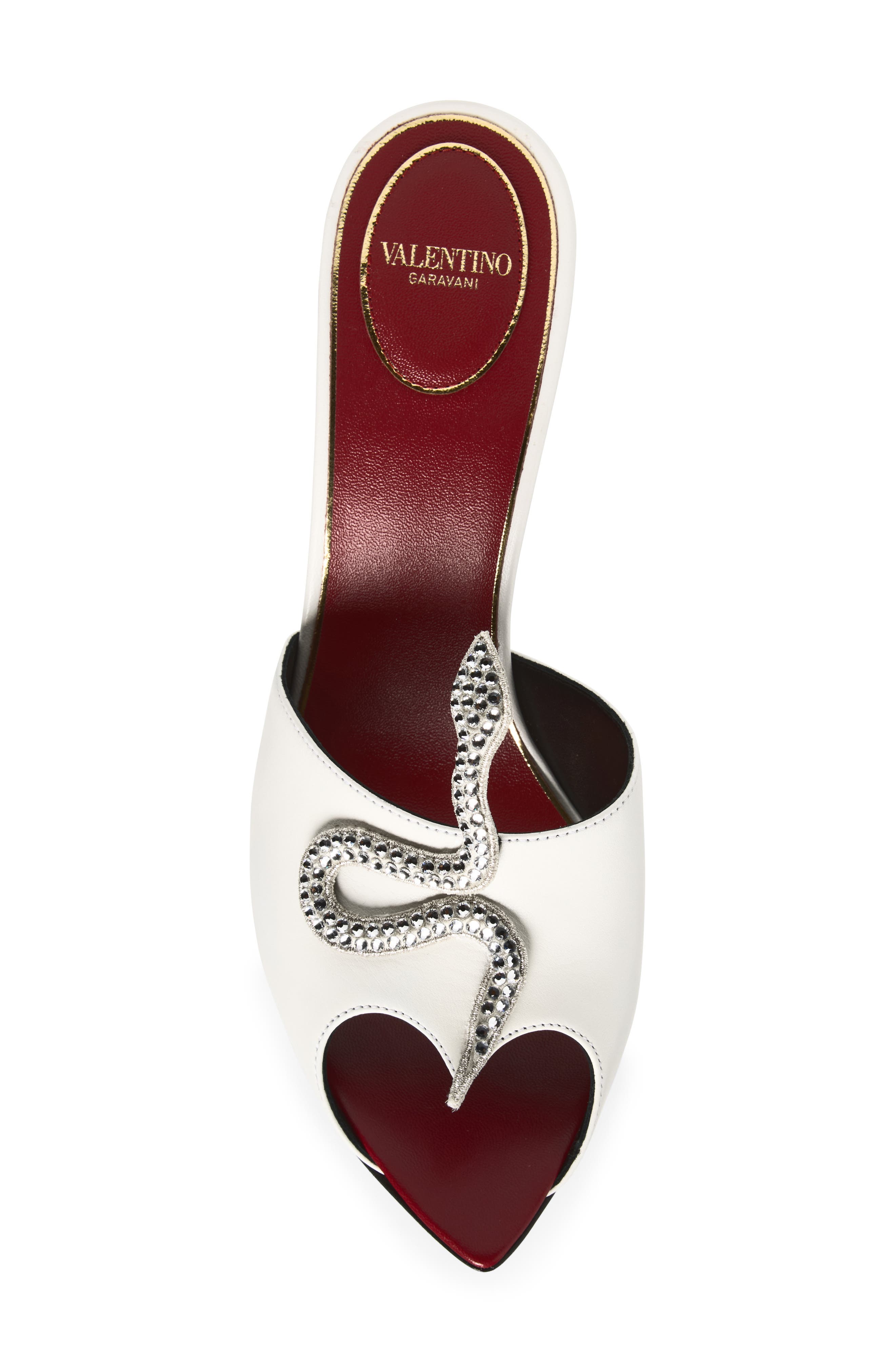 Valentino Garavani Coeur Vipère Sandal, Alternate, color, White