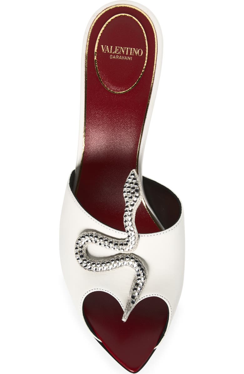 Valentino Garavani Coeur Vipère Sandal, Alternate, color, White