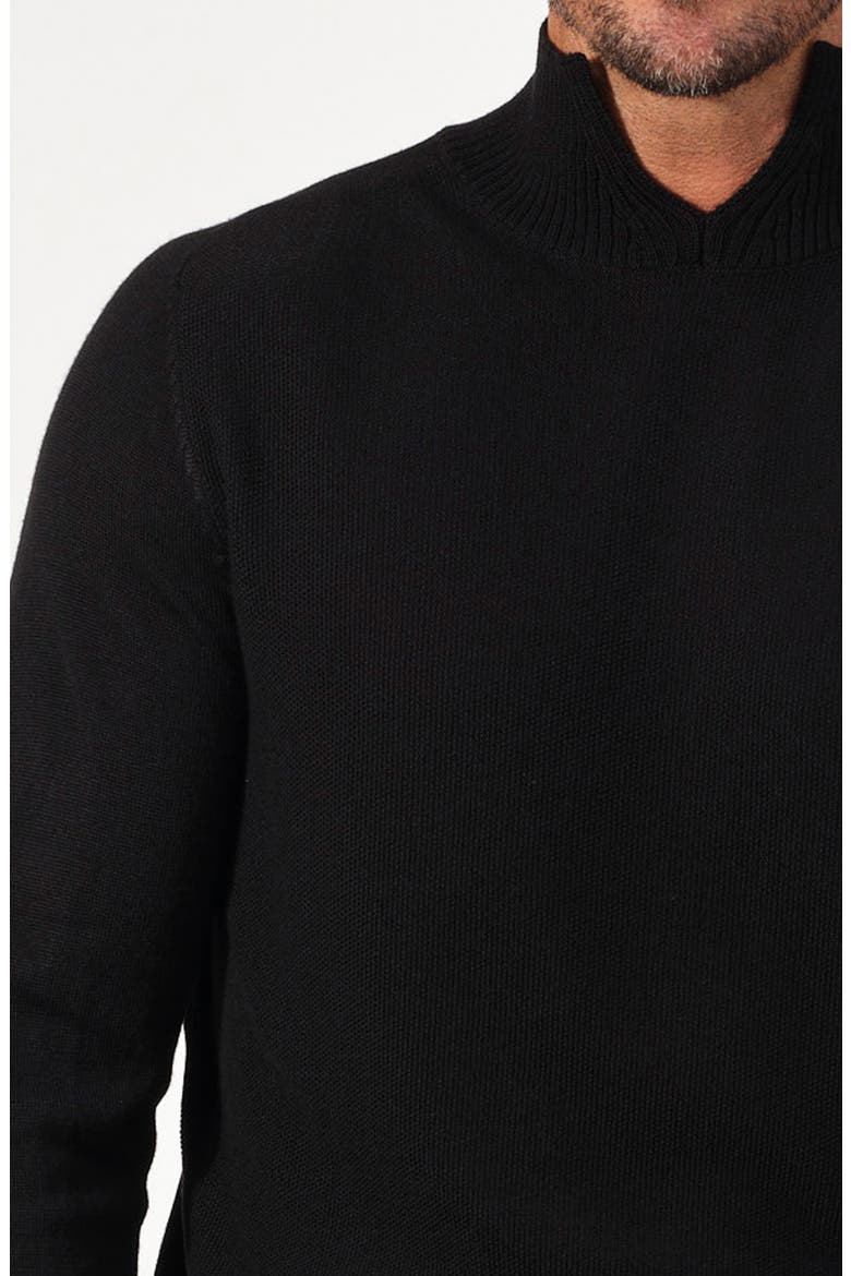 Verona V-Insert Merino Wool Sweater, Alternate, color, BLACK