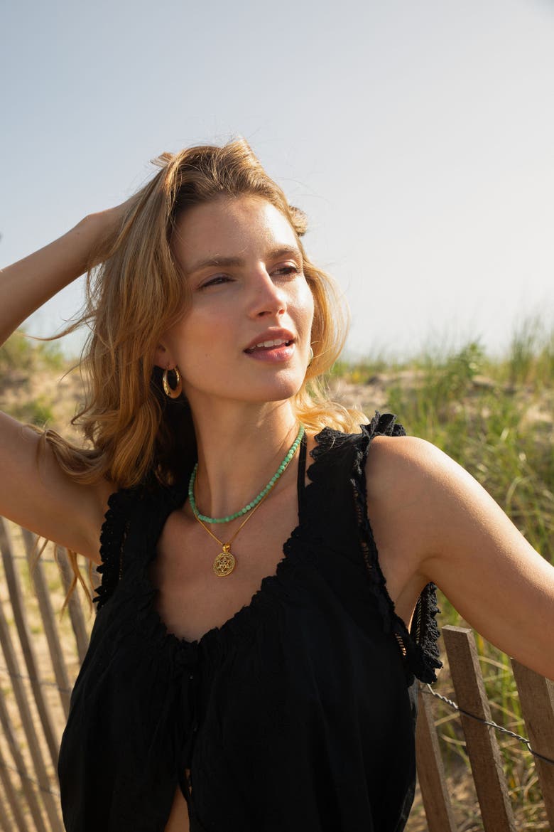 Chrysoprase Choker Necklace For Higher Truth & Uplifting Clarity, Alternate, color, Gold