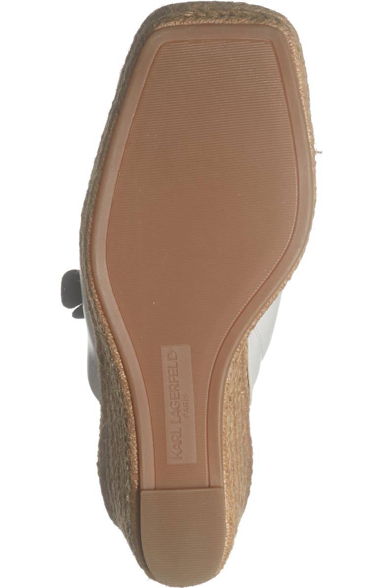 KARL LAGERFELD PARIS Clove Fleur Wedge Sandal, Alternate, color, Bright White