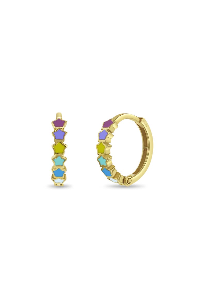 14k Star Cascade Hoops, Main, color, Multi-Color