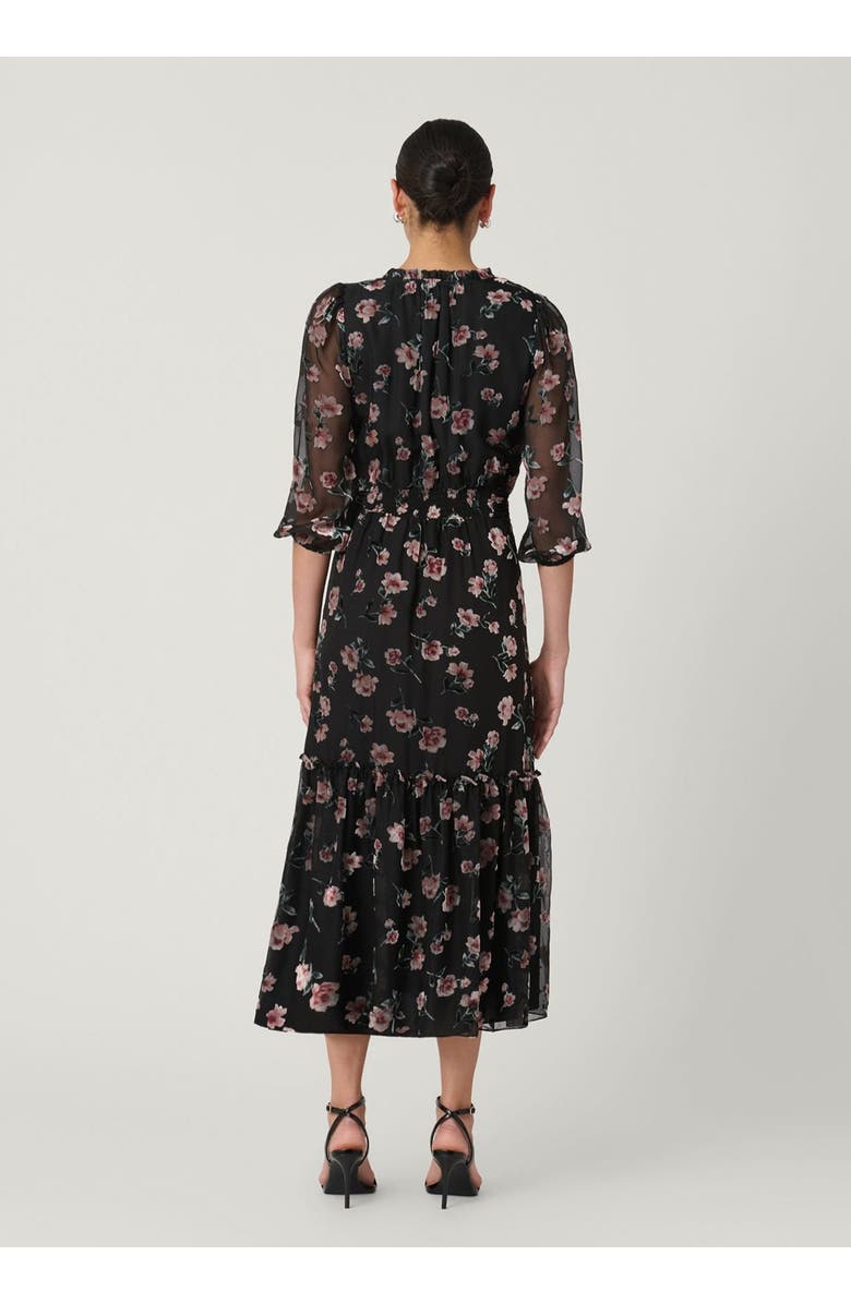 Shoshanna Cassidy Hudson Burnout Dress, Alternate, color, Jet/Mauve Multi