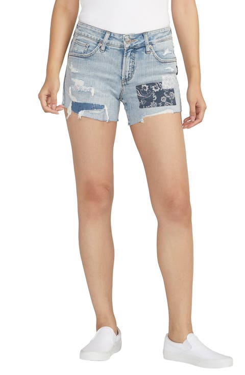 Distressed Boyfriend Denim Shorts