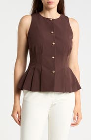 Gemma + Jane Peplum Darted Vest