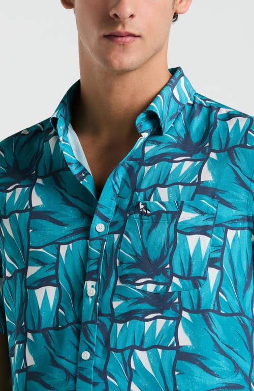 Original Penguin Mens Agave Shirt Mens Volley Agave Swim Trunks In Blue