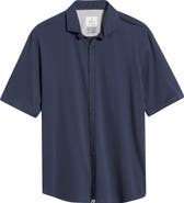 johnnie-O Surfsucker Knit Short Sleeve Button-Up Shirt
