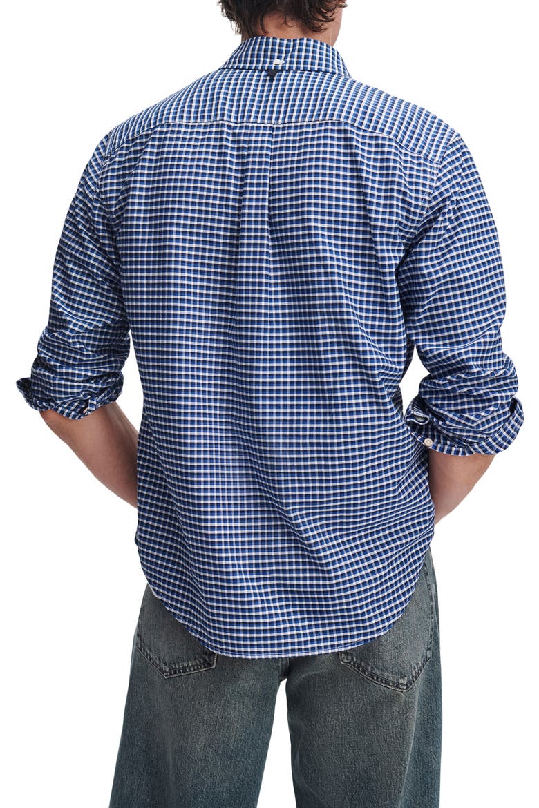 Classic Plaid Cotton Oxford Shirt, Alternate, color, NAVYPLD