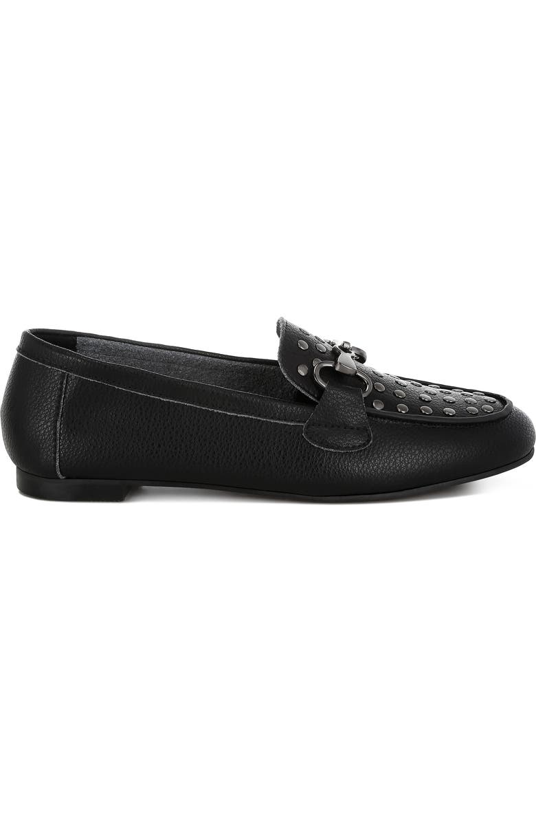 Rag & Co Modaha Studded Horsebit Loafer, Alternate, color, Black