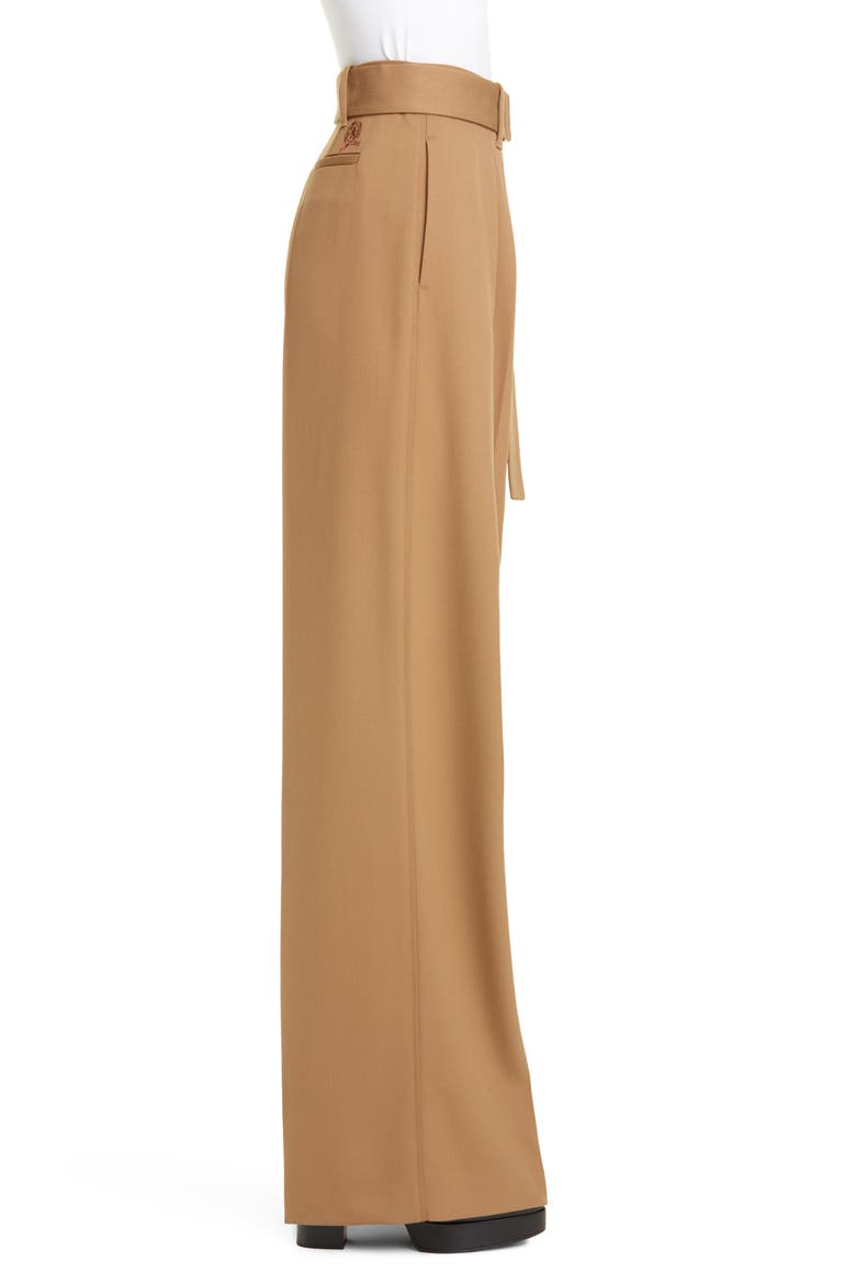 Wide Leg Cotton Blend Chino Pants, Alternate, color, CORNSTALK
