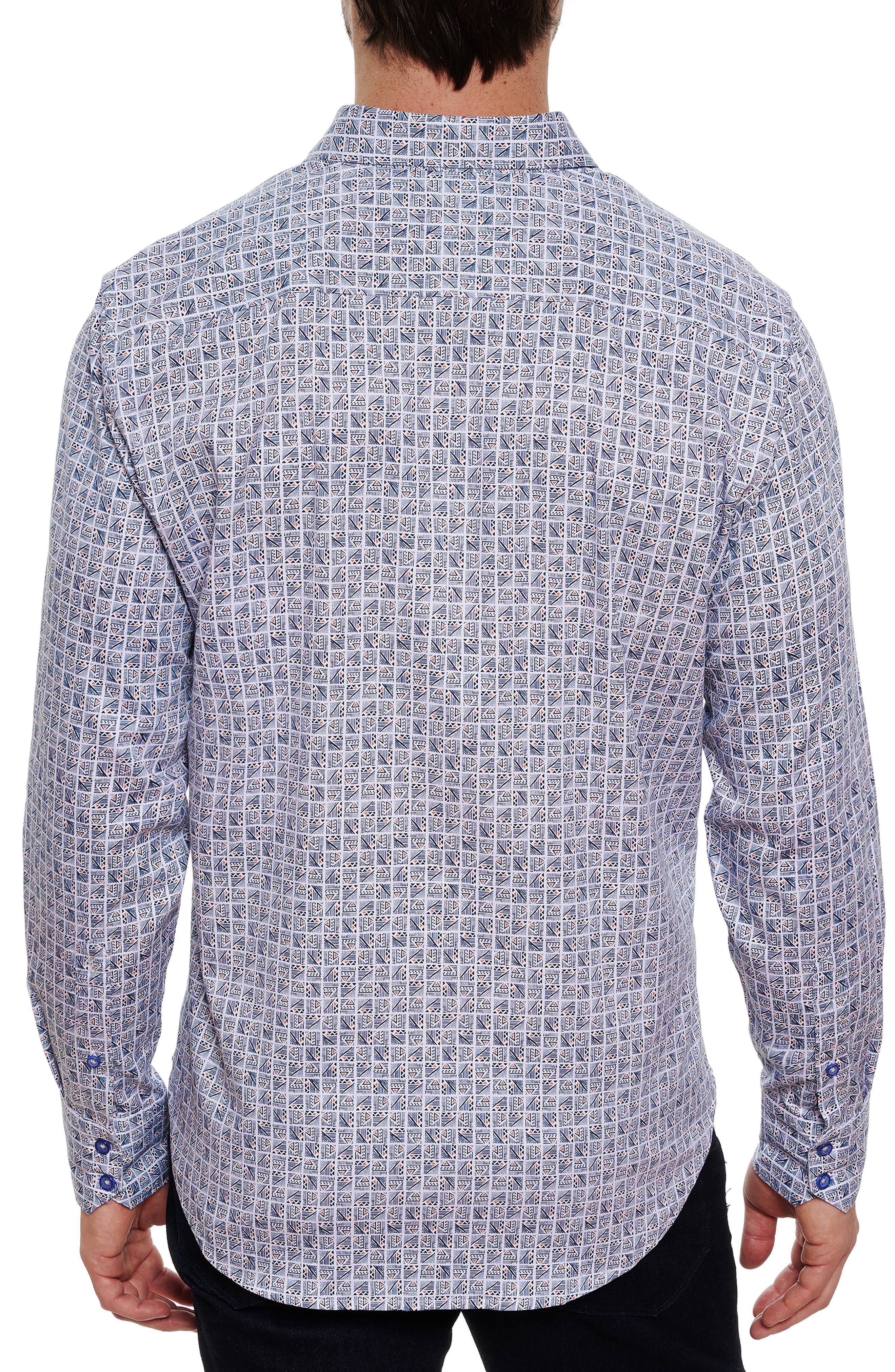 Robert Graham Barrington Geo Print Stretch Button-Up Shirt (Men ...