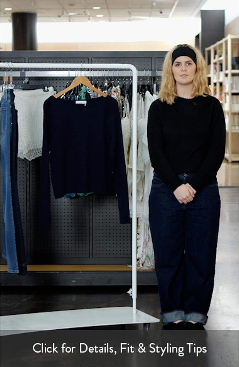 Fine Knit Boat Neck Sweater, sales video thumbnail