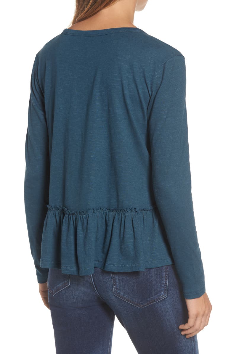 Caslon<sup>®</sup> Peplum Tee, Alternate, color,