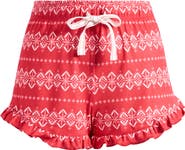 PJ Salvage Crazy for the Holidays Brushed Pointelle Pajama Shorts