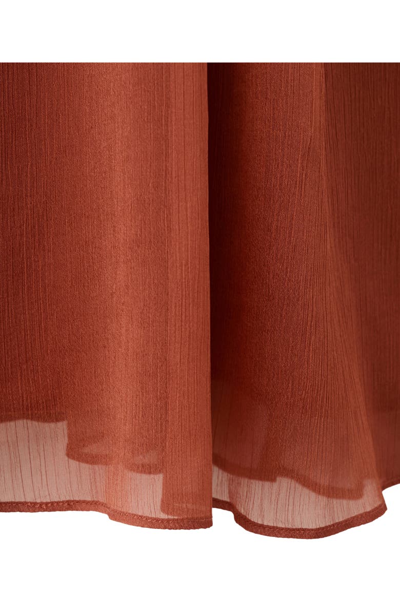 MANGO Ruffle Flutter Sleeve Maxi, Alternate, color, Burnt Orange