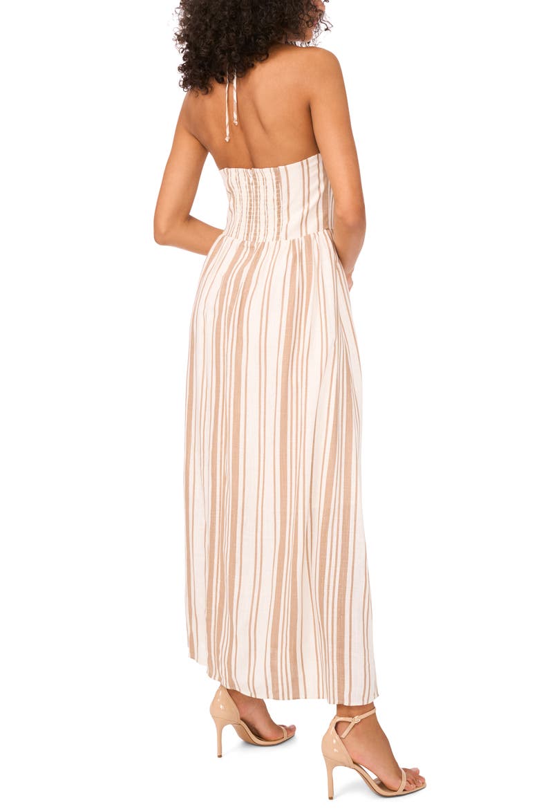 Cutout Halter Maxi Dress, Alternate, color, MINK