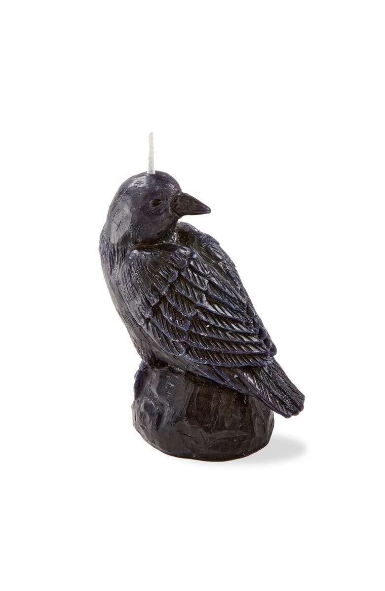 tag Black Crow Sculpted Candle Halloween Novelty Black Wax, Main, color, Black