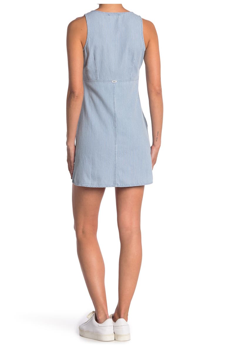 Obey Vista Front Tie Mini Dress, Alternate, color,