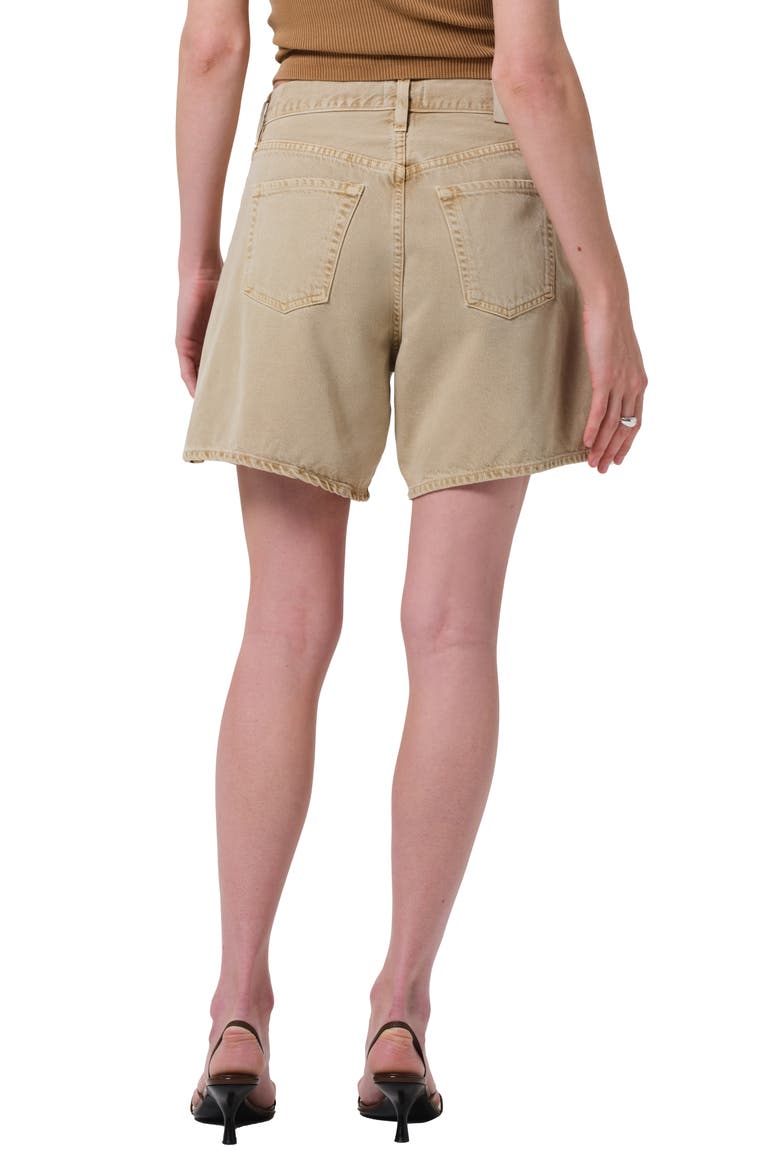 Brynn Drawstring Waist Wide Leg Denim Shorts, Alternate, color, HEMPSEED