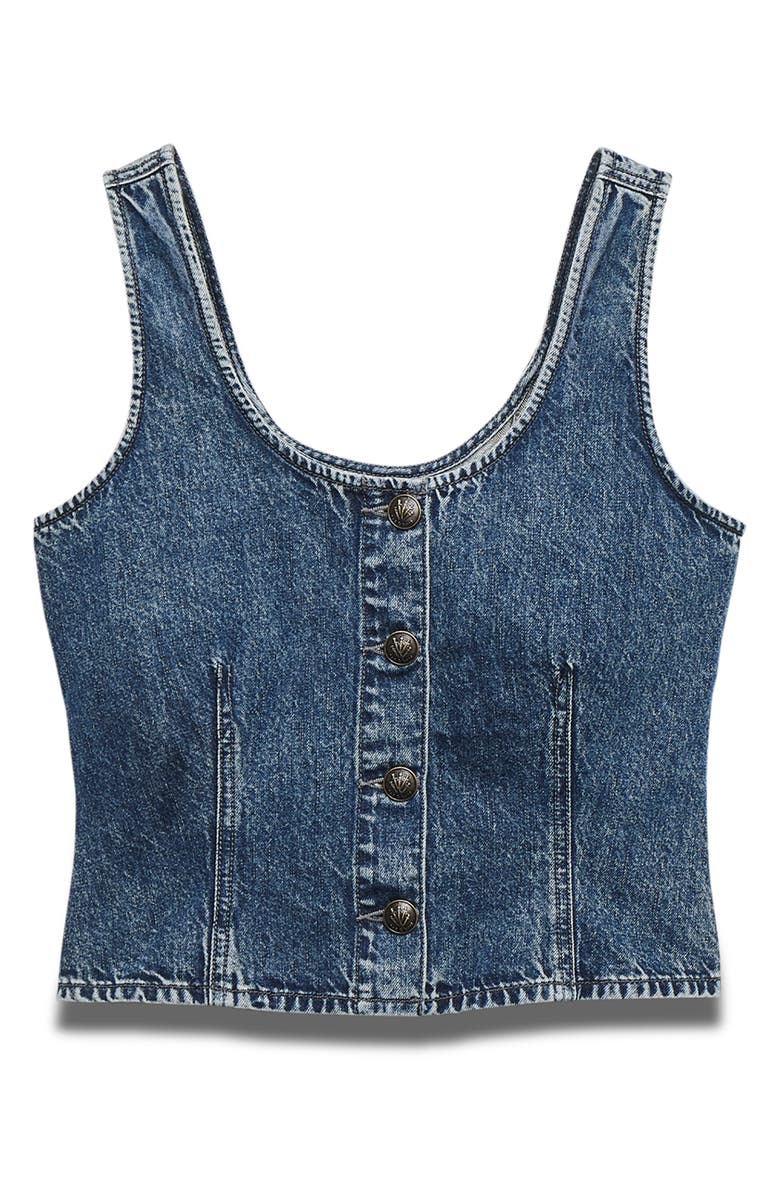 rag & bone Poppy Denim Vest, Alternate, color, Adeline