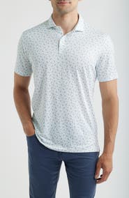 johnnie-O Armadillo Print Performance Jersey Polo